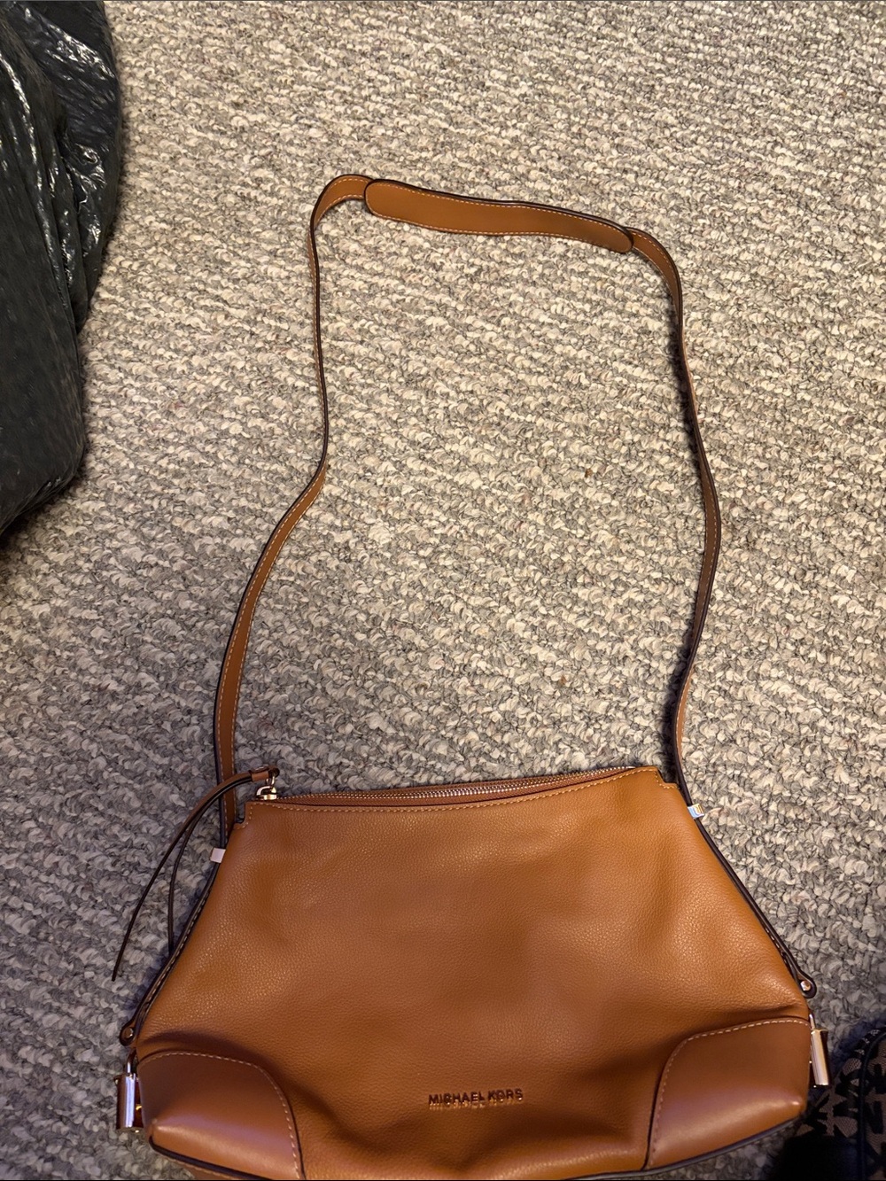 Michael Kors Cognac Leather Crossbody Bag